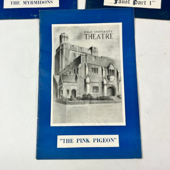 Lot Of 3 Vintage Yale University Theatre Programs Pink Pigeon Myrmidons Faute - Picture 2 of 9